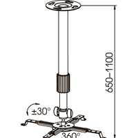 Кронштейн для проектора Kromax PROJECTOR-300 (черный) - Превью изображения №4 — Интернет-магазин ПроЗаказ