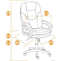 Офисное кресло TetChair Comfort LT флок (серый) - Превью изображения №15 — Интернет-магазин ПроЗаказ