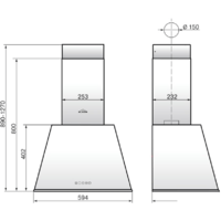 Кухонная вытяжка Elikor Гамма 60П-650-Э3Д (антрацит/серебро) (946118) - Превью изображения №2 — Интернет-магазин ПроЗаказ