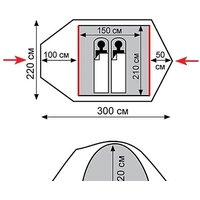 Экспедиционная палатка TRAMP Mountain 2 v2 (зеленый) - Превью изображения №17 — Интернет-магазин ПроЗаказ