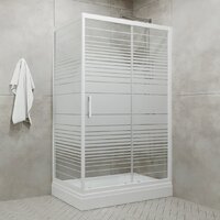 Душевой уголок Triton Фьюжн 120x80 А (белый/полосы) - Превью изображения №7 — Интернет-магазин ПроЗаказ
