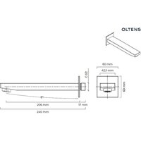 Излив Oltens Gota 39101800 - Превью изображения №2 — Интернет-магазин ПроЗаказ