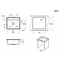 Кухонная мойка Granula ST-5601 (белый) - Превью изображения №3 — Интернет-магазин ПроЗаказ