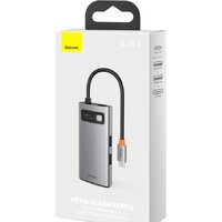 Док-станция Baseus Metal Gleam Series 4 in 1 Multifunctional Type-C CAHUB-CY0G - Превью изображения №13 — Интернет-магазин ПроЗаказ