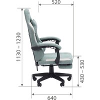 Игровое (геймерское) кресло CHAIRMAN CH26 (ткань, зеленый/бежевый) - Превью изображения №6 — Интернет-магазин ПроЗаказ