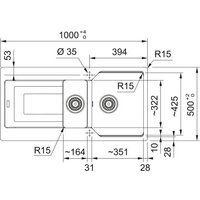 Кухонная мойка Franke Urban UBG 651-100 114.0741.215 (оникс) - Превью изображения №3 — Интернет-магазин ПроЗаказ
