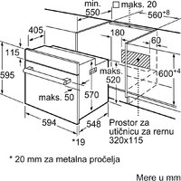 Электрический духовой шкаф Bosch Serie 2 HBF153EB0 - Превью изображения №4 — Интернет-магазин ПроЗаказ