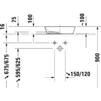 Умывальник Duravit Cape Cod 2340430000 - Превью изображения №2 — Интернет-магазин ПроЗаказ