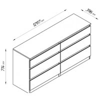 Комод Mio Tesoro Кастор 6 ящиков 2.03.02.080.3 (дуб сонома) - Превью изображения №6 — Интернет-магазин ПроЗаказ