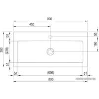 Умывальник Ravak Clear 800 80x38 [XJJ01180000] - Превью изображения №4 — Интернет-магазин ПроЗаказ