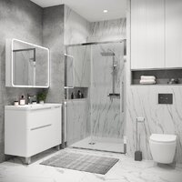Душевая дверь Grossman Cosmo 110x195 100.K33.02.110.10.00 (хром/стекло прозрачное) - Превью изображения №8 — Интернет-магазин ПроЗаказ
