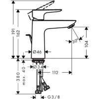 Смеситель Hansgrohe Talis E 71710700 - Превью изображения №2 — Интернет-магазин ПроЗаказ