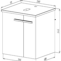  Viant Тумба под умывальник Мюнхен VMUN60NH-T2STP - Превью изображения №4 — Интернет-магазин ПроЗаказ