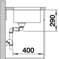 Кухонная мойка Blanco Andano 400/400-U (без клапана-автомата) - Превью изображения №3 — Интернет-магазин ПроЗаказ