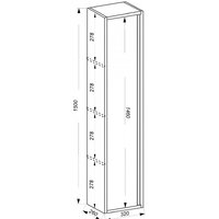  ЗОВ Шкаф-пенал Парма 150 PP150LAN0MAMC1B (антрацит/аттик) - Превью изображения №3 — Интернет-магазин ПроЗаказ