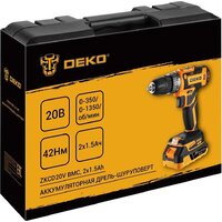 Дрель-шуруповерт Deko ZKCD20V 084-1007 (с 2-мя АКБ, кейс) - Превью изображения №3 — Интернет-магазин ПроЗаказ