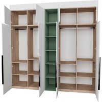 Шкаф распашной Рэйгрупп Рэй S245-В11-1-EBZ В11-1 (дуб элисон/белый премиум/зеленый самшит) - Превью изображения №2 — Интернет-магазин ПроЗаказ