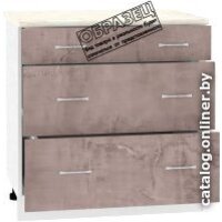 Шкаф напольный Кортекс-мебель Корнелия Лира НШ80р3ш (оникс/мадрид) - Превью изображения №4 — Интернет-магазин ПроЗаказ