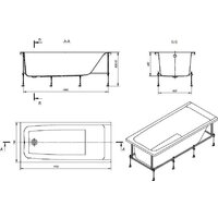 Ванна Roca Elba 170x75 248507000 + 248513000 - Превью изображения №7 — Интернет-магазин ПроЗаказ