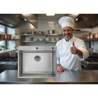 Кухонная мойка GranFest Metal нержавеющая сталь AISI 304 GF-5949 титан - Превью изображения №3 — Интернет-магазин ПроЗаказ