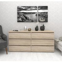 Комод Кортекс-мебель Бари 160 6ш (дуб сонома/дуб сонома/дуб сонома) - Превью изображения №3 — Интернет-магазин ПроЗаказ