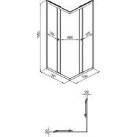Душевой уголок Triton Вента-Блэк 80x80 (черный, без поддона) - Превью изображения №4 — Интернет-магазин ПроЗаказ