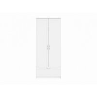 Шкаф распашной Mio Tesoro Сириус 2-х створчатый 1 ящик 2.02.01.240.1 (белый) - Превью изображения №3 — Интернет-магазин ПроЗаказ