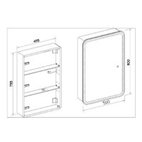  Пекам Шкаф с зеркалом LED Marta 50x80 (с сенсором на прикосновение) - Превью изображения №7 — Интернет-магазин ПроЗаказ