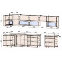 Готовая кухня Интерлиния Мила Матте 1.5x3.6 Б правая (белый-белый-кастилло темный) - Превью изображения №5 — Интернет-магазин ПроЗаказ