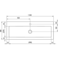 Умывальник Ravak Clear 1000 100x38 [XJJ01110000] - Превью изображения №8 — Интернет-магазин ПроЗаказ