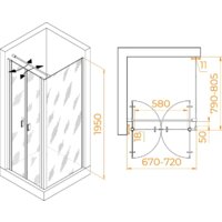 Душевой уголок RGW PA-144B (PA-104B+Z-050-2B+O-104B) 060814478-014 70x80 (черный/прозрачное стекло) - Превью изображения №2 — Интернет-магазин ПроЗаказ