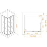 Душевой уголок RGW PA-030B 3508103088-24 80x80 (черный/матовое-сатинат стекло) - Превью изображения №2 — Интернет-магазин ПроЗаказ