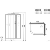 Душевая кабина Niagara NG-3512-14RF 120x80 - Превью изображения №3 — Интернет-магазин ПроЗаказ