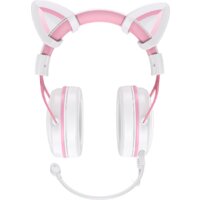 Наушники Onikuma X10 (белый/розовый, с ушками) - Превью изображения №3 — Интернет-магазин ПроЗаказ