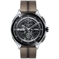 Умные часы Xiaomi Watch 2 Pro LTE (серебристый, с коричневым кожаным ремешком, международная версия) - Превью изображения №2 — Интернет-магазин ПроЗаказ
