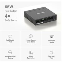 Неуправляемый коммутатор Mercusys MS105GP - Превью изображения №4 — Интернет-магазин ПроЗаказ