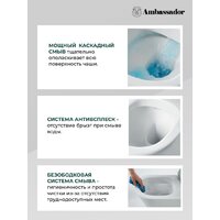 Унитаз подвесной Ambassador Ritz 233K19003RS - Превью изображения №9 — Интернет-магазин ПроЗаказ