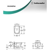 Унитаз подвесной Ambassador Ritz 233K19003RS - Превью изображения №10 — Интернет-магазин ПроЗаказ