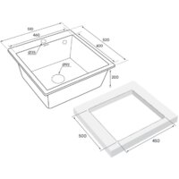 Кухонная мойка Paulmark Kante 50 PM105152-BL - Превью изображения №4 — Интернет-магазин ПроЗаказ