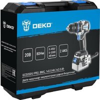 Ударная дрель-шуруповерт Deko GCD20DU PRO 083-1107 (с 2-мя АКБ, кейс) - Превью изображения №6 — Интернет-магазин ПроЗаказ