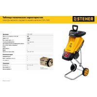 Садовый измельчитель Steher ESR-2500 - Превью изображения №5 — Интернет-магазин ПроЗаказ