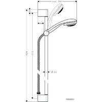 Душевой гарнитур  Hansgrohe Crometta 85 Multi (27766000) - Превью изображения №2 — Интернет-магазин ПроЗаказ
