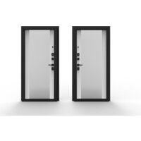 Металлическая дверь Guard Line зеркало графит/шагрень белая (86x205, правая) - Превью изображения №4 — Интернет-магазин ПроЗаказ