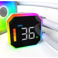 Система жидкостного охлаждения для процессора Montech HyperFlow Digital 360 (белый) - Превью изображения №5 — Интернет-магазин ПроЗаказ