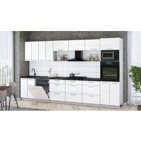 Готовая кухня Интерлиния Мила Gloss 3.6-ПМ1-2 (белый глянец/белый глянец/кастилло темный) - Превью изображения №3 — Интернет-магазин ПроЗаказ