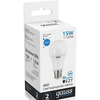 Светодиодная лампочка Gauss LED Elementary A60 15W E27 6500K 23235 - Превью изображения №3 — Интернет-магазин ПроЗаказ