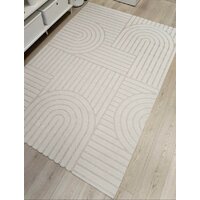Ковер для жилой комнаты Radjab Carpet Сканди Сизаль Прямоугольник 10946A 12267RK (2.4x3.4, Krem/Krem) - Превью изображения №4 — Интернет-магазин ПроЗаказ