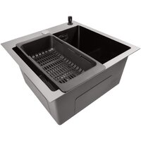 Кухонная мойка Stellar E4444NB (нано черный) - Превью изображения №4 — Интернет-магазин ПроЗаказ