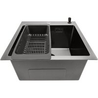 Кухонная мойка Stellar E4444NB (нано черный) - Превью изображения №2 — Интернет-магазин ПроЗаказ