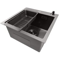 Кухонная мойка Stellar E4444NB (нано черный) - Превью изображения №3 — Интернет-магазин ПроЗаказ